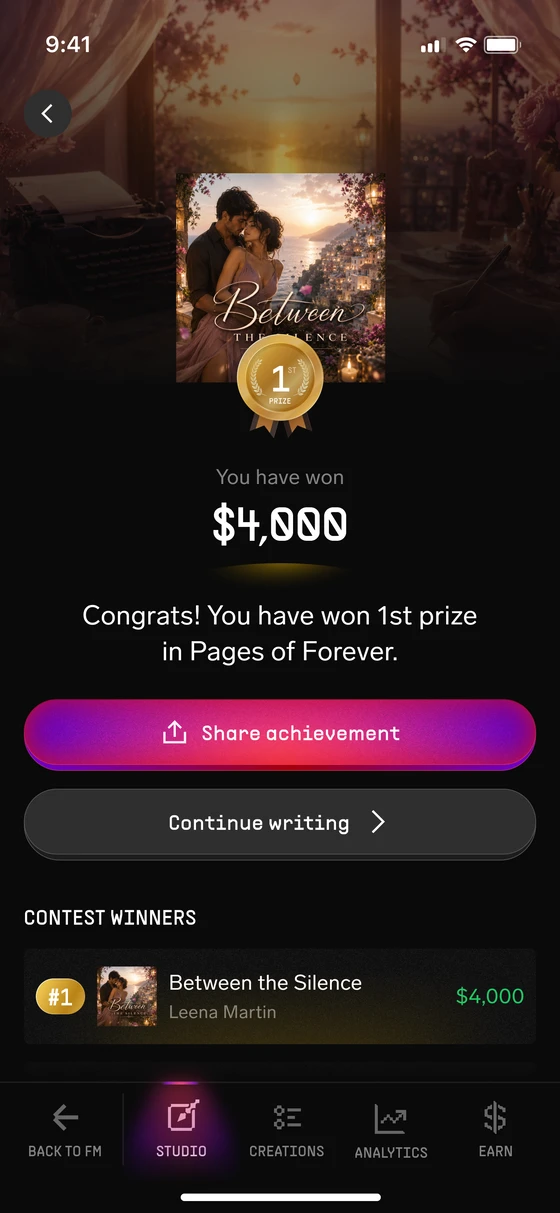 1st prize celebration
